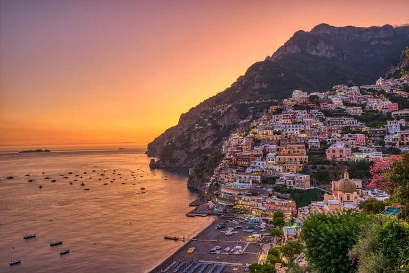Amalfi: Amalfi Coast and Positano Sunset Cruise with Drinks - Cruising route: arches, caves, and postcard towns you can only see by sea