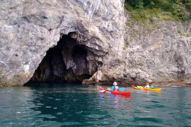 Amalfi Coast Kayak Tour: Explore Caves, Arches & Hidden Beaches - Snorkel gear, melon treats, and photo help that saves your arm