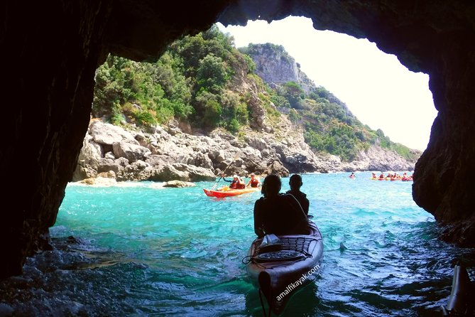 Amalfi Coast Kayak Tour: Explore Caves, Arches & Hidden Beaches - From Amalfi toward the coast’s arches and sea caves