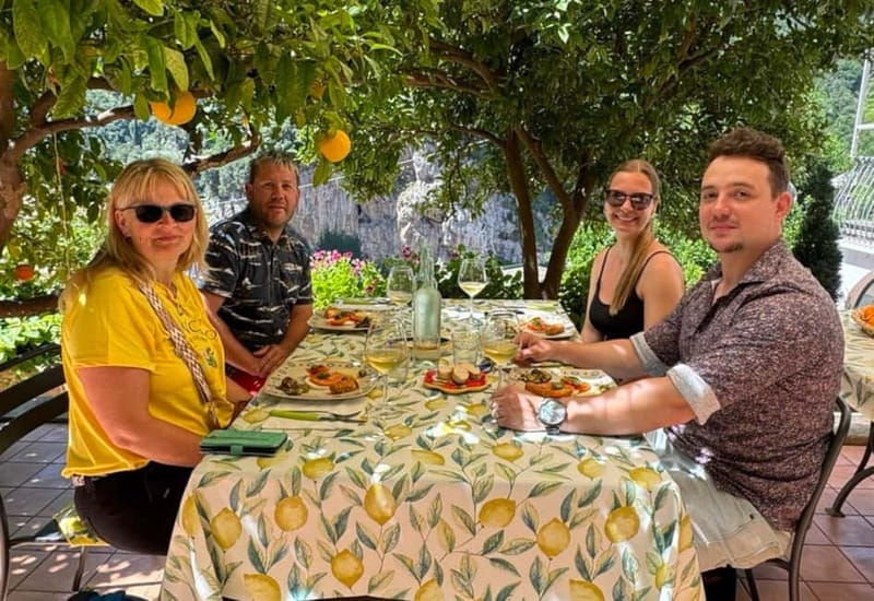 Amalfi Organic Lemon Tour & Wine Tasting + Dinner or Lunch - Special prices at the Historical Garden shop