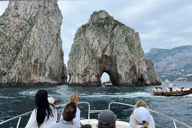 Capri, Blue Grotto by Priority, Faraglioni Swim and City Visit - The cave lineup: Green, White, Red, and the Saints grotto