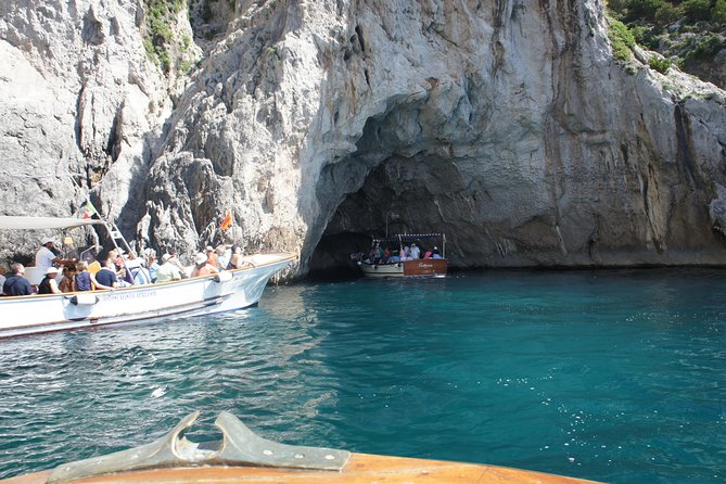 Capri & Blue Grotto Small Group Full-Day Boat Tour from Positano - Faraglioni Rocks: the Capri postcard view from close range