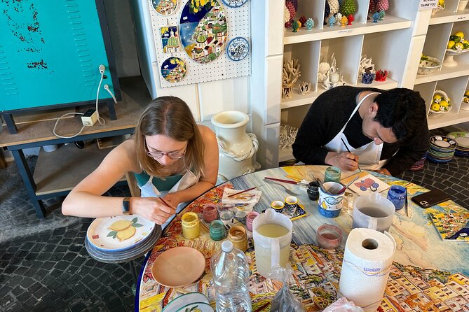 Ceramic Class in Positano 2 hours workshop - A Sea-View Store Session, Plus Limoncello and a Photo