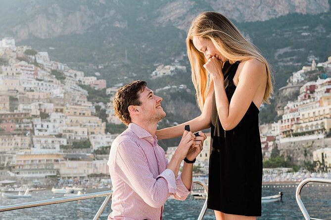 He said yes! Marriage Proposal at Sunset - Why a private sunset proposal boat works in Positano