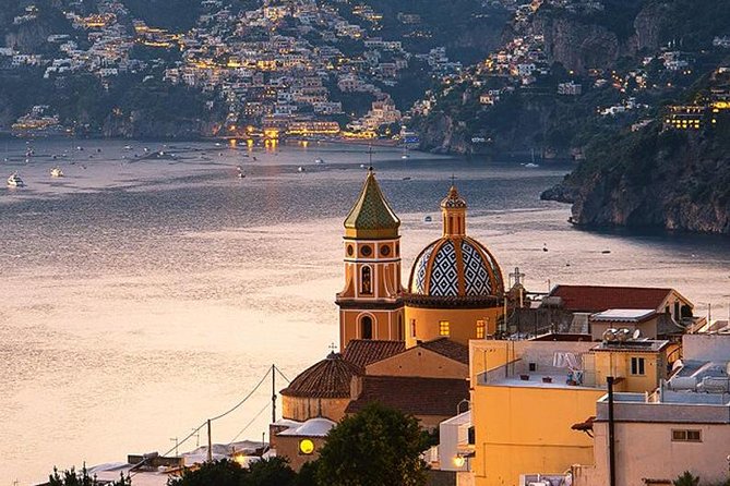 Positano Sunset Cruise - Praiano swim stop: a quick dip with towels and a changing cabin